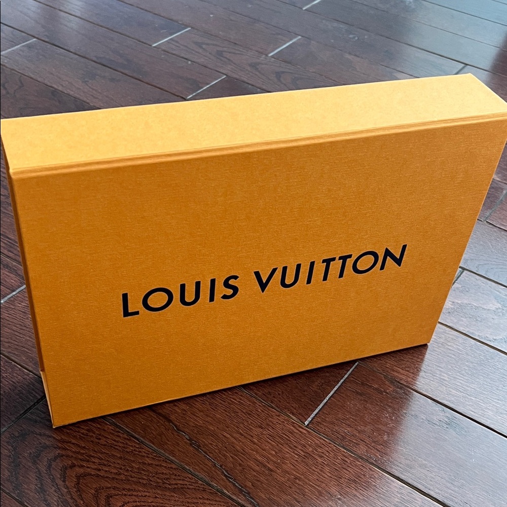 Louis Vuitton Orange Box with Bold Black Logo